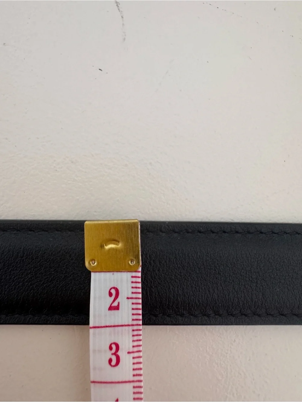 Saint Laurent Black Leather Belt with Gold Buckle